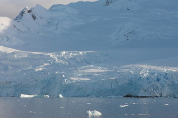 Lemaire Chanel in Antarctica seen from a sailing boat