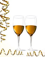 background with glass of wine