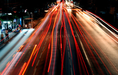 bangkok night traffic