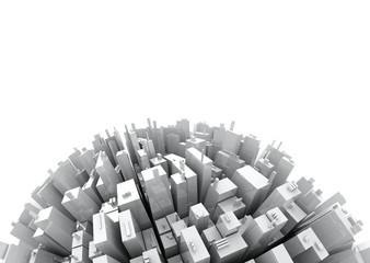 Skyscrapers copy space - Skyline in the Future