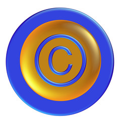 blue glossy icon