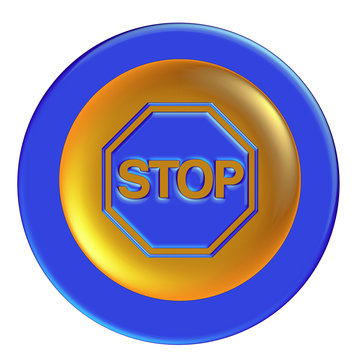 blue glossy icon