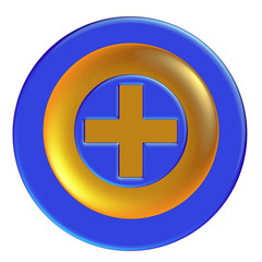 Obraz premium blue glossy icon