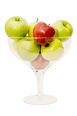 frutero con manzanas