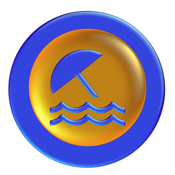 blue glossy icon