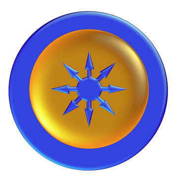 blue glossy icon