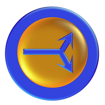 blue glossy icon