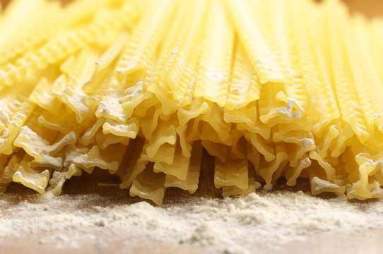 Pasta in flour