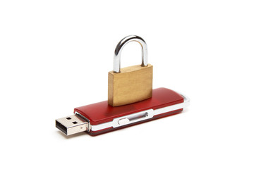 USB flash drive with a lock