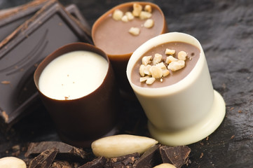 chocolates with sweet almonds