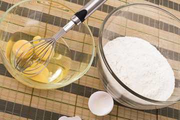 series of images of kitchen ware. Dough