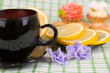 Cup of tea and a dessert