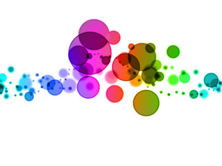 transparente bunte Lichtpunkte