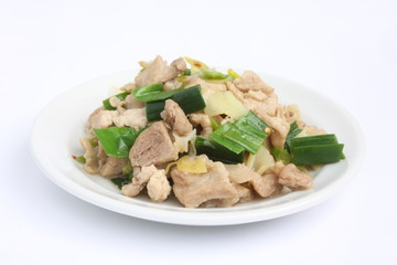 Porc au poireaux  / 大葱炒肉