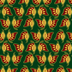 Abstract Indian style colorful seamless pattern wallpaper