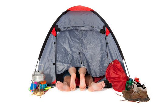 Couple in tent
