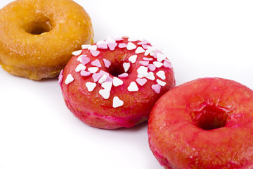Colorful donut on a plate