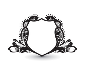 ornate heraldic shields