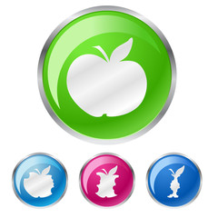 color buttons with apple