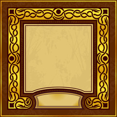 Gold vintage frame