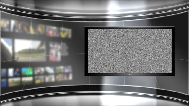 HD Virtual TV Studio Set with main monitor