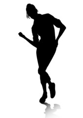 Fototapeta na wymiar Silhouette-tanzende Frau