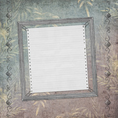 blank note paper on textured background