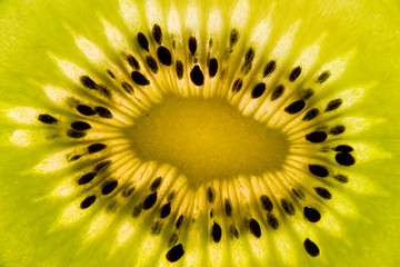 Kiwi background - green slice macro closeup