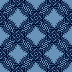 Blue seamless ornament