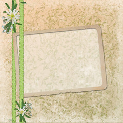 Grunge paper design for information in scrapbooking style