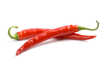 two red chili peppers