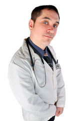 Fototapeta premium Medical Doctor on White Background