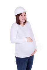 Pregnant Mother With Hard Hat
