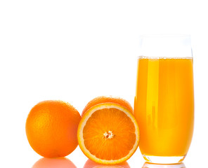 Orange with orange juice