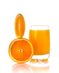 Orange with orange juice