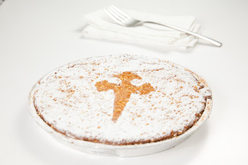 almond cake from santiago of compostela