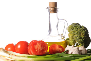 Vegetables and olive oil