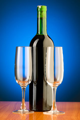 Wine concept with gradient background