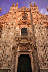 Fototapeta premium Duomo di Milano, Facade vertical view