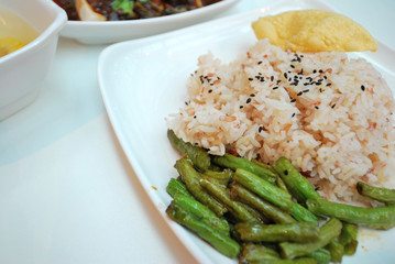 Chinese vegetarian mixed vegetable rice