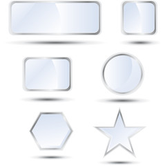set of color web buttons. Vector illustration