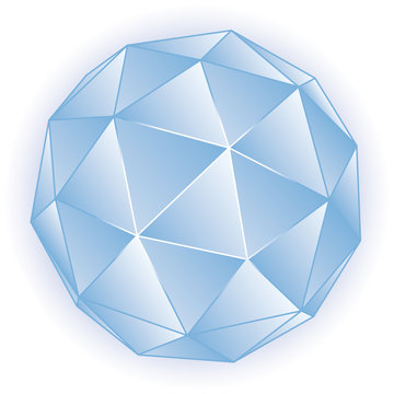 Polyhedron vector illustration 3D