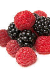blackberry and raspberry