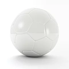 Foto op geborsteld aluminium Bol white soccer ball
