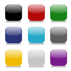 Vektor Buttons rounded blank