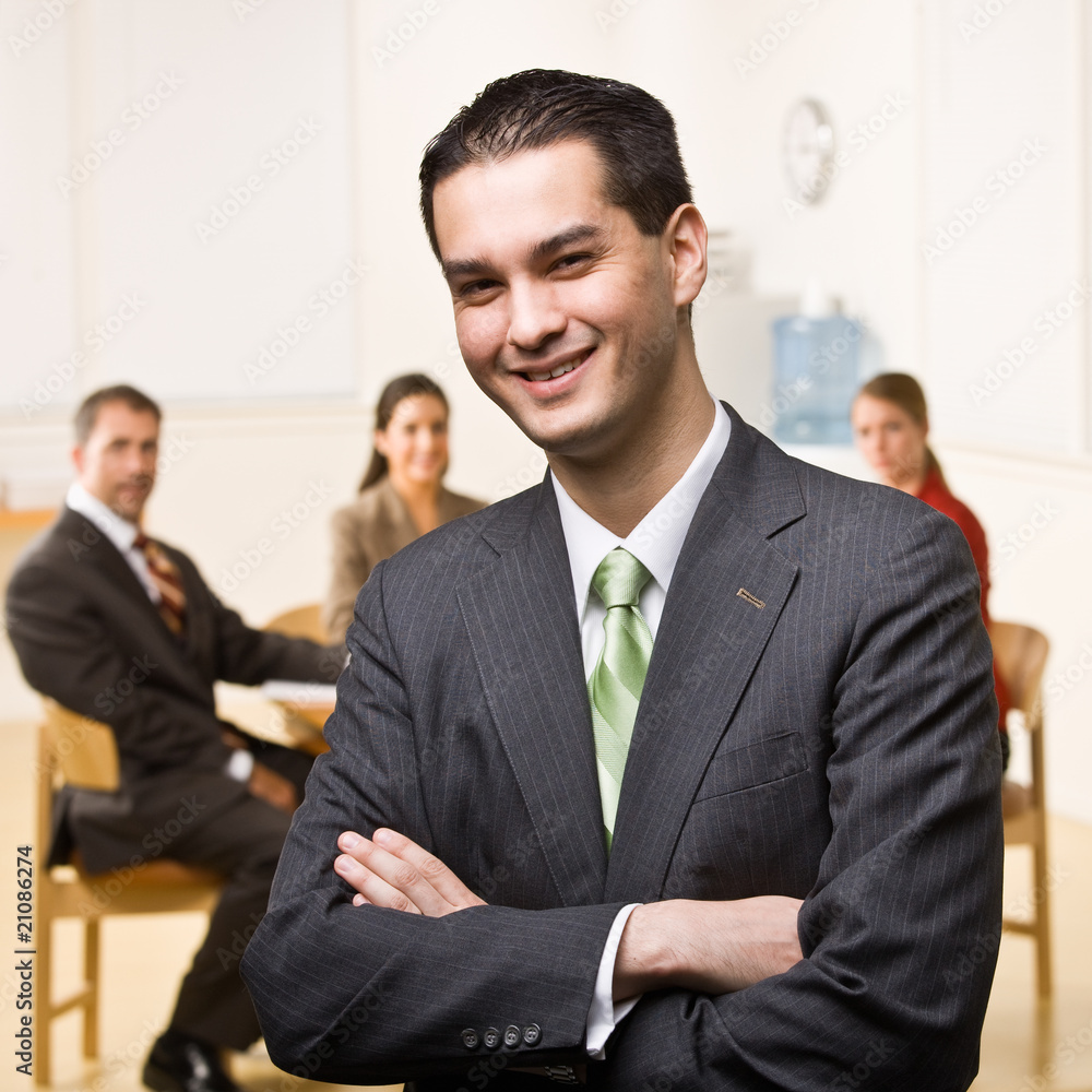 Wall mural businessman smiling