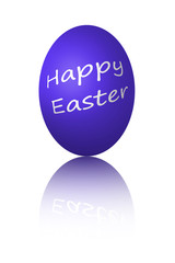 Colorful easter eggs isolated on white