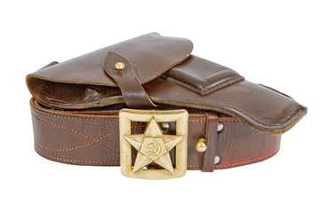 Old belt and old holster