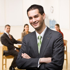 Businessman smiling