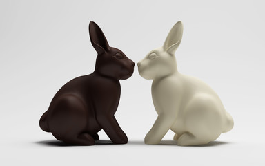 Obraz na płótnie Canvas Chocolate bunnies